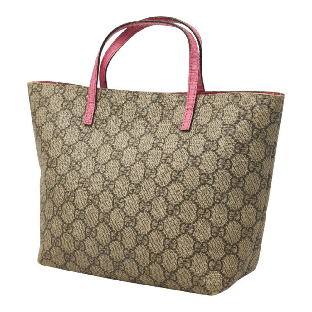 Gucci Handbag Supreme Beige Leather Rion GG Pink